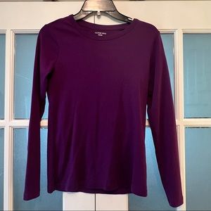LANDS’ END LONG SLEEVE DARK PURPLE SOLID SHIRT 💜